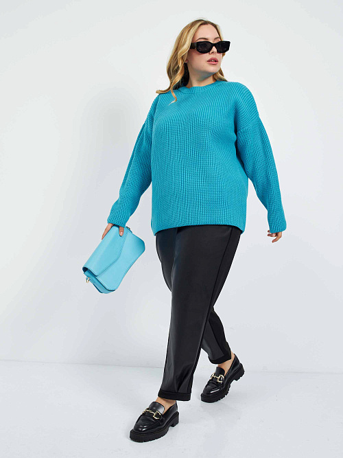 Джемпер оверсайз воздушный из шерсти мериноса женский 