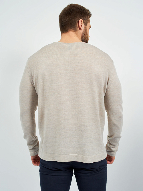 Джемпер тонкий из шерсти мериноса мужской 