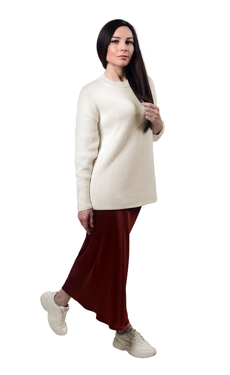 Джемпер оверсайз из хлопка женский 