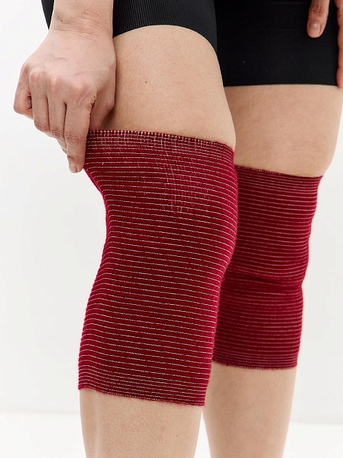 Налокотник / Наколенник эластичный согревающий «Зима+Лето» из собачьей шерсти и хлопка 