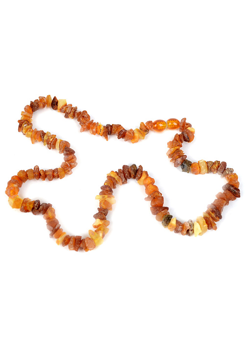 Бусы из янтаря неполированного, 45 см