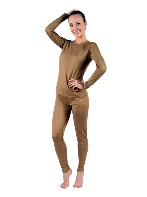 Термокомплект (Фуфайка+Кальсоны) двухслойный из верблюжьей шерсти женский
