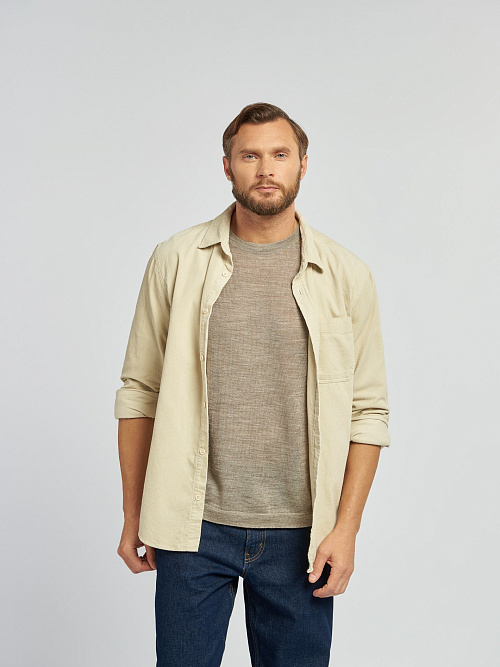 Футболка с коротким рукавом из шерсти яка мужская 