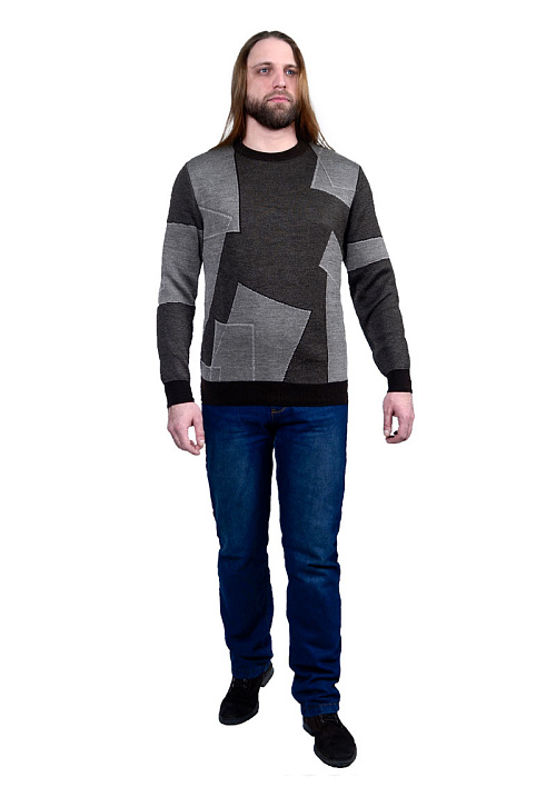 Джемпер ЯК МУЖ с рис. Геометрия 