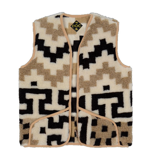 Жилет на молнии меховой из верблюжьей шерсти, с отклонениями 