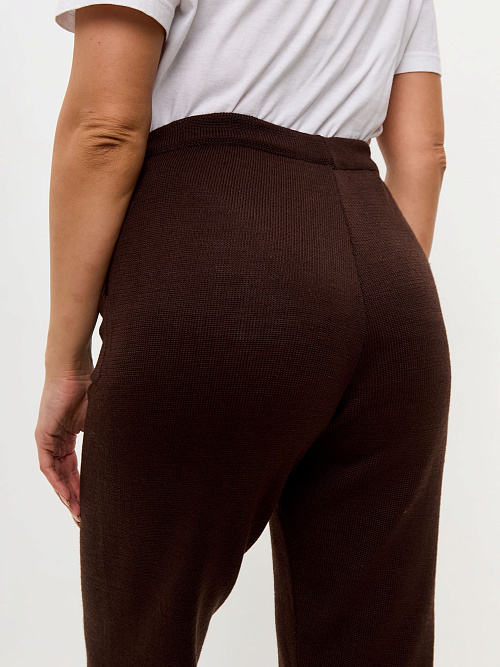 Брюки вязаные из шерсти яка женские