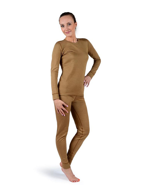 Термокомплект (Фуфайка+Кальсоны) двухслойный из верблюжьей шерсти женский