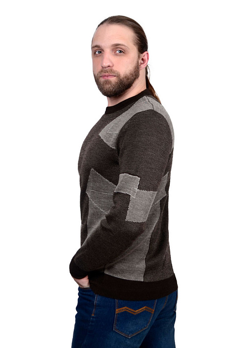 Джемпер ЯК МУЖ с рис. Геометрия 