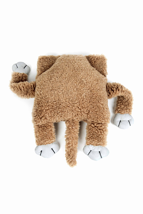 Подушка декоративная меховая из верблюжьей шерсти "Кот", 40х40 