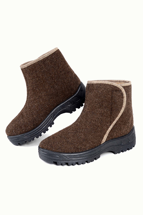 Ботинки "Верблюжий Тепло-ХОД" войлочные из верблюжьей шерсти с подошвой ПВХ мужские 