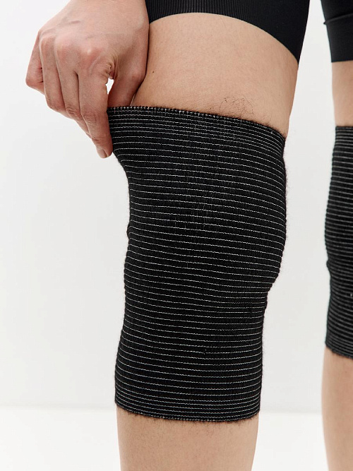 Налокотник / Наколенник эластичный согревающий «Зима+Лето» из собачьей шерсти и хлопка 