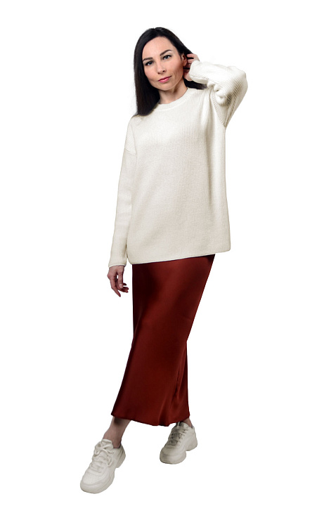 Джемпер оверсайз из хлопка женский 