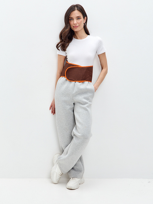 Пояс-корсет согревающий из верблюжьей шерсти с магнитными вставками и медной нитью 