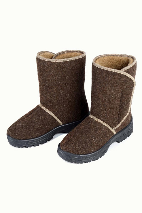 Сапоги "Верблюжий Тепло-ХОД" войлочные из верблюжьей шерсти с подошвой ПВХ мужские