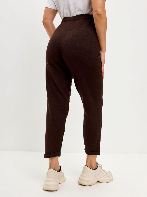 Брюки вязаные из шерсти яка женские