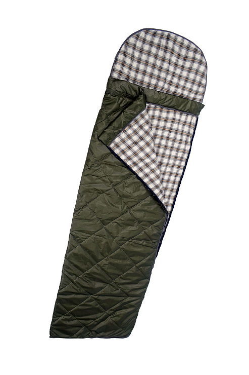 Мешок спальный облегченный с утеплителем из верблюжьей шерсти на молнии с 1 замком 