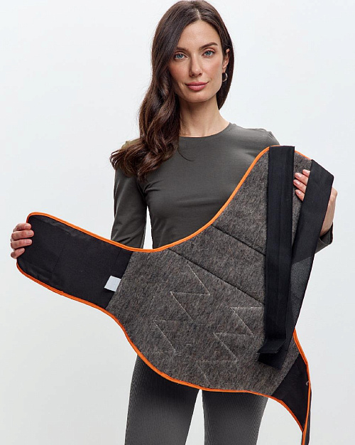 Столб-корсет согревающий на спину из собачьей шерсти с медной нитью  