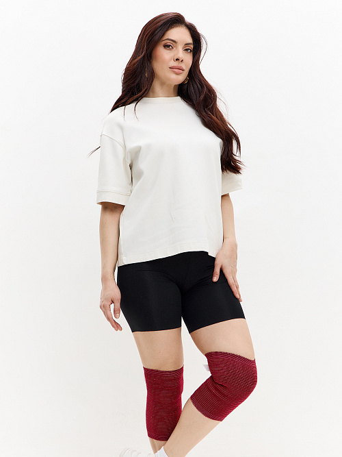 Налокотник / Наколенник эластичный согревающий «Зима+Лето» из собачьей шерсти и хлопка 