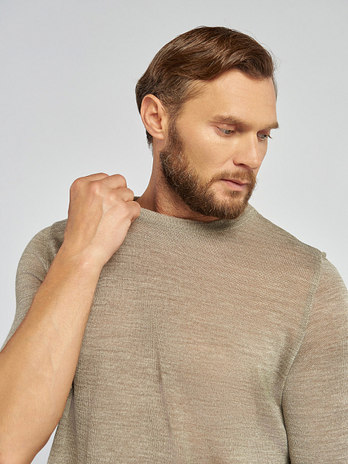 Футболка с коротким рукавом из шерсти яка мужская 