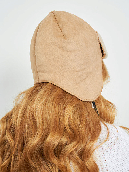 Шапка - ушанка Авиатор из верблюжьей шерсти 