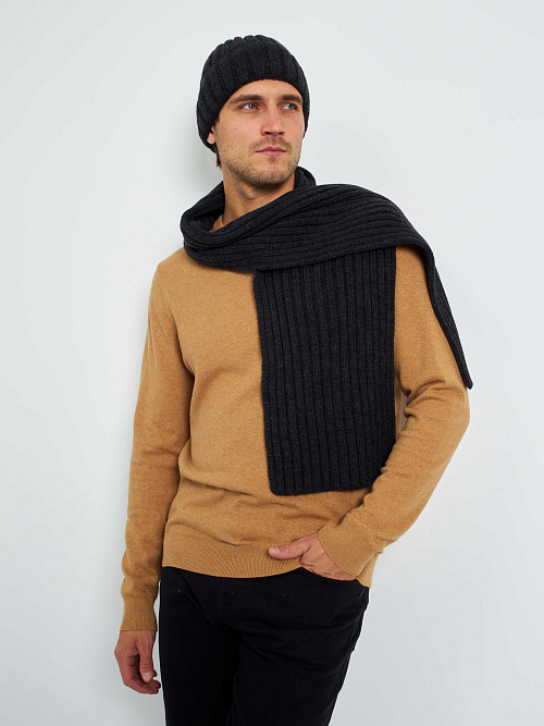 Шарф вязаный из шерсти мериноса