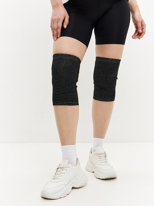 Налокотник / Наколенник эластичный согревающий «Зима+Лето» из собачьей шерсти и хлопка 