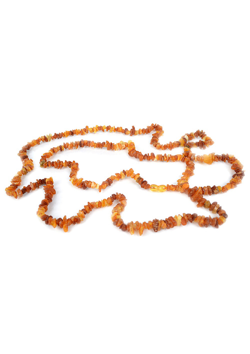 Бусы из янтаря неполированного, 140 см 