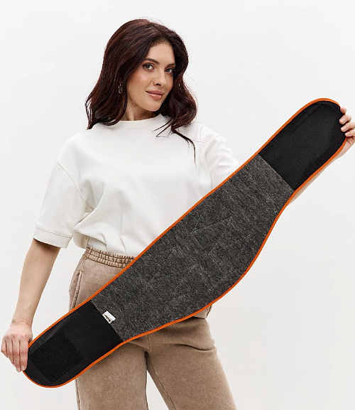 Пояс-корсет согревающий из собачьей шерсти с магнитными вставками и медной нитью 