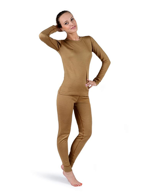 Термокомплект (Фуфайка+Кальсоны) двухслойный из верблюжьей шерсти женский