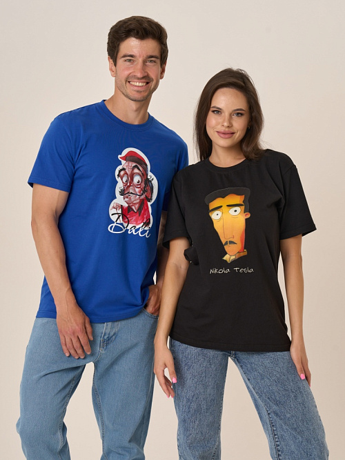 Футболка из хлопка, рисунок Дали 