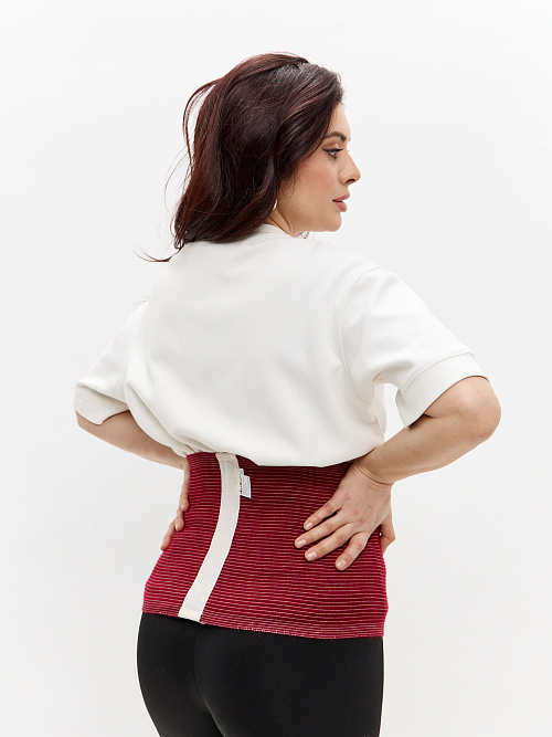 Пояс эластичный согревающий «Зима+Лето» из собачьей шерсти и хлопка  