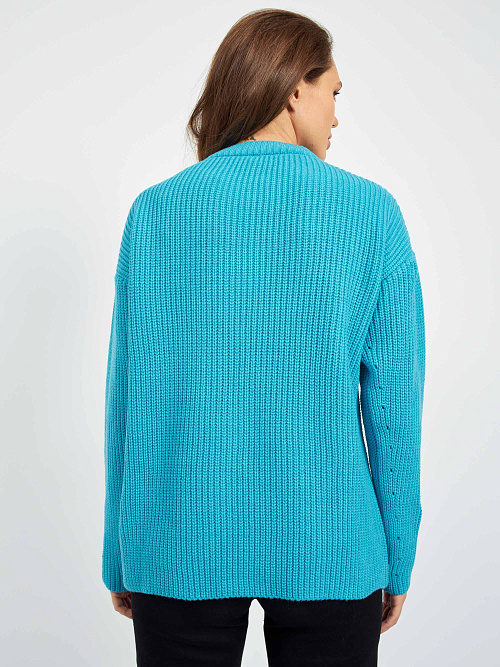 Джемпер оверсайз воздушный из шерсти мериноса женский 