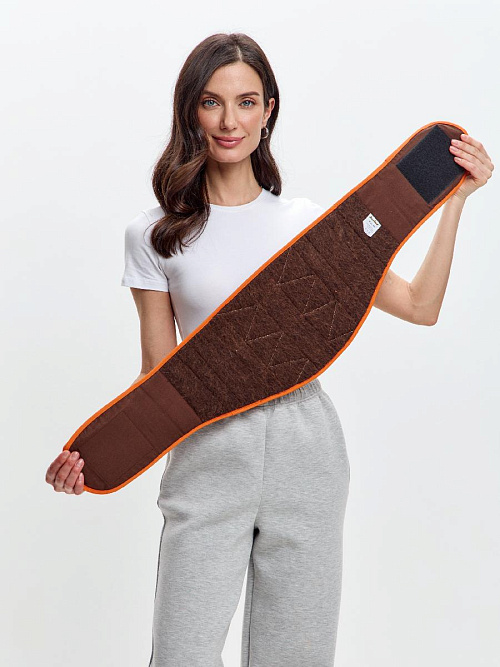 Пояс-корсет согревающий из верблюжьей шерсти с магнитными вставками и медной нитью 