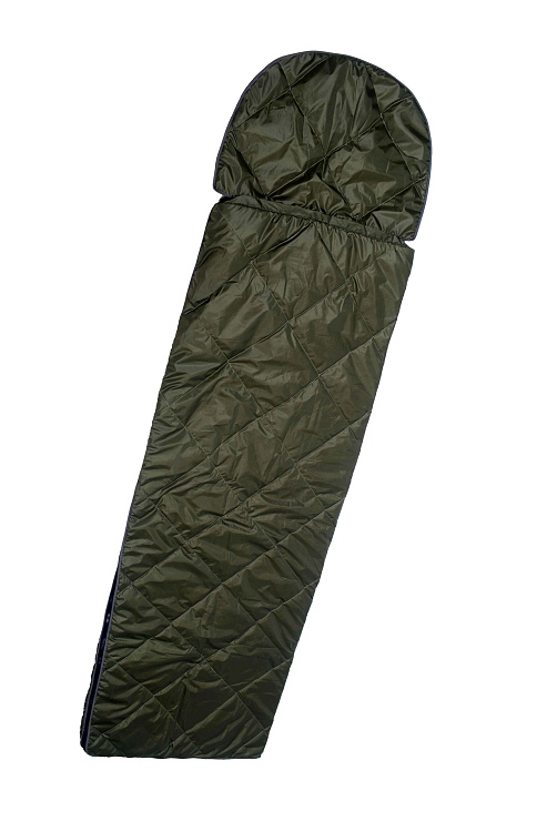 Мешок спальный облегченный с утеплителем из верблюжьей шерсти на молнии с 1 замком 