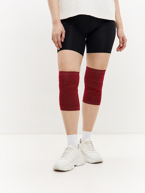 Налокотник / Наколенник эластичный согревающий «Зима+Лето» из собачьей шерсти и хлопка 