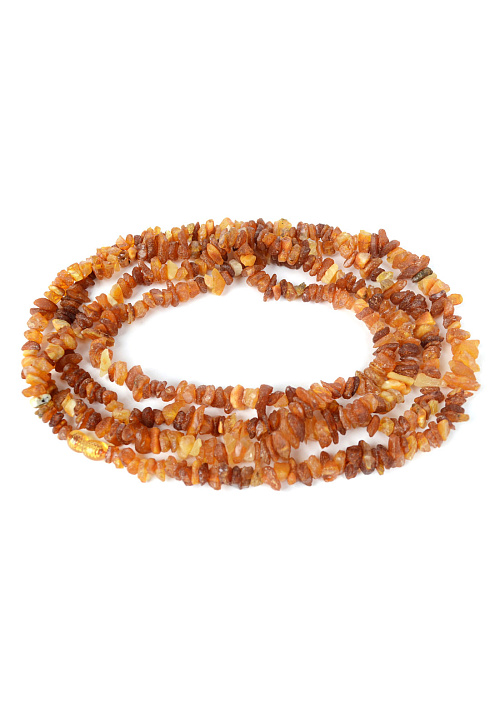 Бусы из янтаря неполированного, 140 см 
