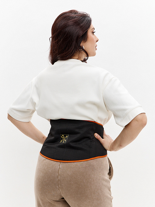 Пояс-корсет согревающий из собачьей шерсти с магнитными вставками и медной нитью 