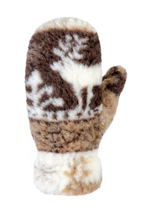 Варежки меховые из верблюжьей шерсти 