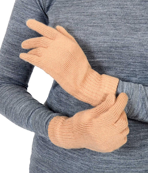 Перчатки Soft однослойные вязаные из верблюжьей шерсти