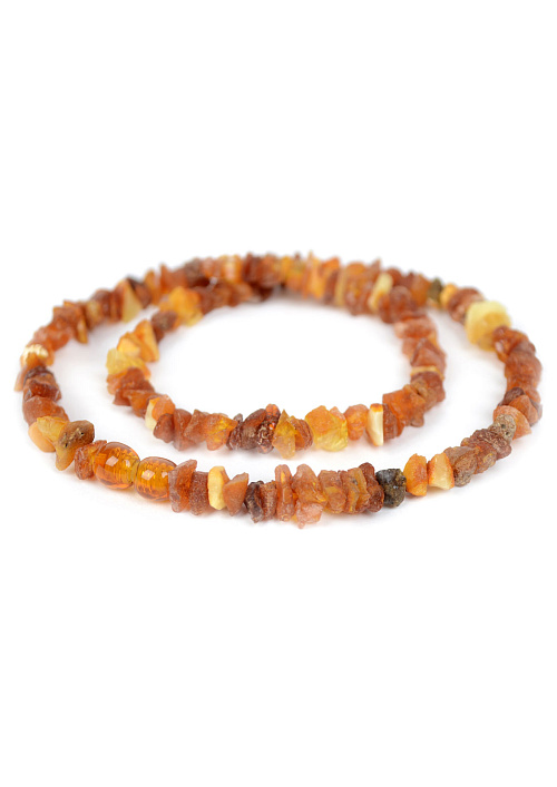 Бусы из янтаря неполированного, 45 см